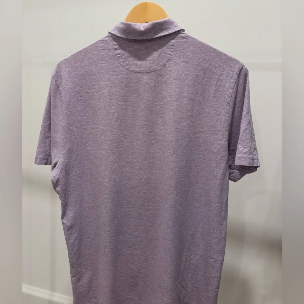 Faherty Men's Lavender Polo Shirt - Picture 2 of 2